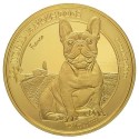 1 Oz - 2022 World Famous Dogs Bulldog -  zlatá mince