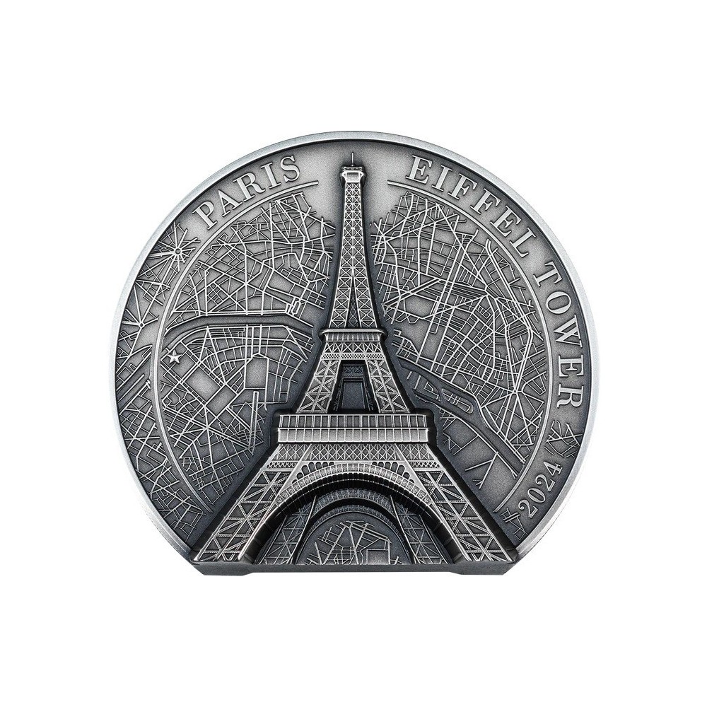 Eiffelova věž - 5 Oz - stříbrná sběratelská mince (dodání 23.02.2024) Eiffelova věž - 5 Oz - stříbrná sběratelská mince (dodání 23.02.2024)