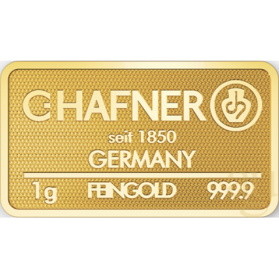 La mulți ani, C. Hafner - 1g - lingou de aur