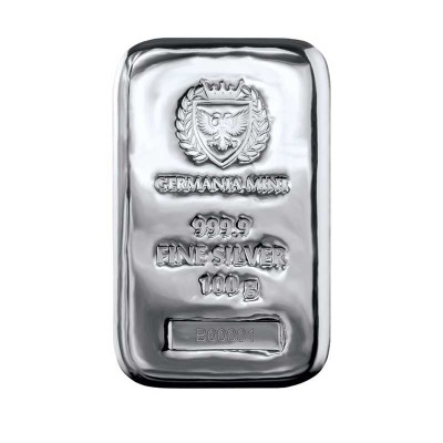 Germania Mint - 100g - lingou de argint pentru investiții
