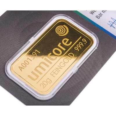Umicore - 20g - lingou de aur pentru investiții
