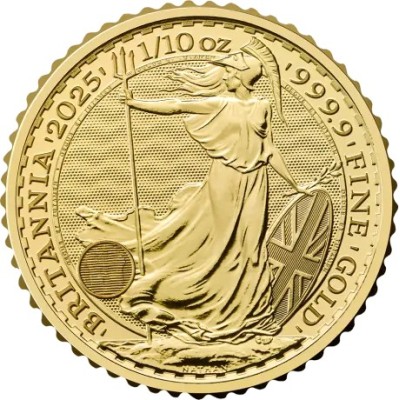 Britannia 2025 - 1/10 Oz - monedă de aur pentru investiții