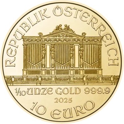 Wiener Philharmoniker (2025) - 1/10 Oz - monedă de aur pentru investiții