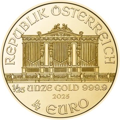 Wiener Philharmoniker (2025) - 1/25 Oz - monedă de investiții din aur