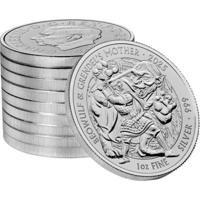 Mituri și legende - Beowulf & Grendel´s Mother- 1 Oz - monedă de argint pentru investiții