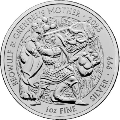 Mituri și legende - Beowulf & Grendel´s Mother- 1 Oz - monedă de argint pentru investiții