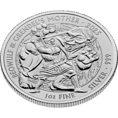 Mituri și legende - Beowulf & Grendel´s Mother- 1 Oz - monedă de argint pentru investiții