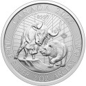 Bull and Bear (2025) - 2 Oz - monedă de argint pentru investiții