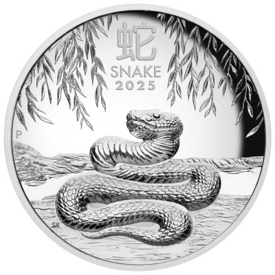 Lunar Snake - 5 Oz - Monedă de colecție din argint