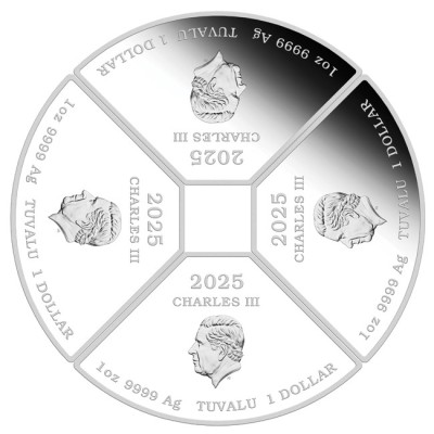 Lunar Snake Quadrant - 4 Oz - Monedă de colecție din argint