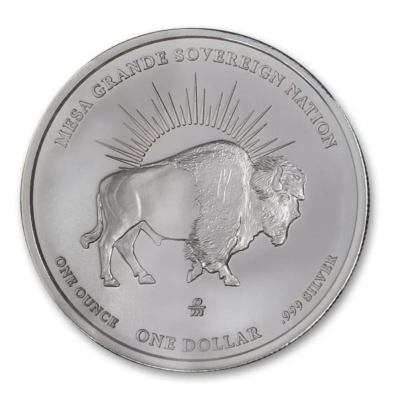 Mesa Grande Native American Bison Dollar (2025) - 1 Oz - Monedă de colecție din argint