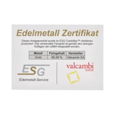 Aur Combibarren 5x1 g - lingou de aur pentru investiții