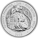 Tudor Beasts Regina Pantera - 2 Oz - Monedă din argint pentru investiții