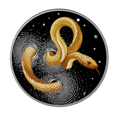 Șarpele Herpeton - PROOF Monedă de colecție din argint de 1 oz