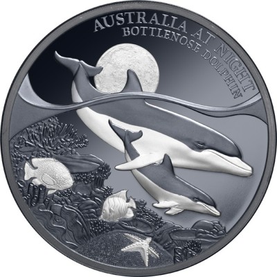 Delfinul Bottlenose - 1 Oz - Monedă de colecție din argint