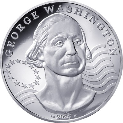 George Washington - 2 Oz - Monedă pentru colecție din argint