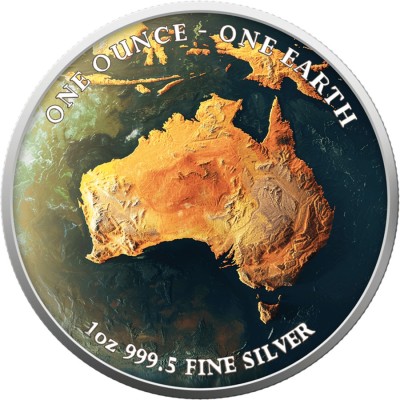 Pământ - 1 Oz - Australia - Monedă de colecție din argint