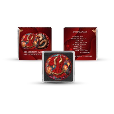 Șarpe de lemn (2025) - 1 Oz - Monedă de colecție din argint