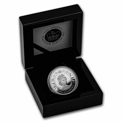 Regina Elisabeta a II-a. - Jubileu de platină - 1 oz - Monedă de colecție din argint