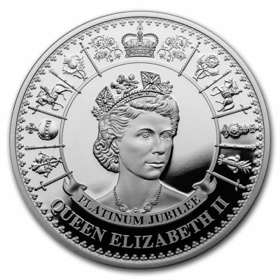 Queen Elizabeth II. - Platinum Jubilee - 1 Oz - Silver...