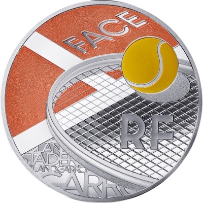 100 de ani de Roland Garros - 22g - Monedă de colecție din argint