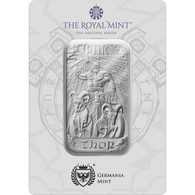 Norse Gods - Thor - 1 Oz - lingou de argint pentru investiții (livrare 1.7.2025)