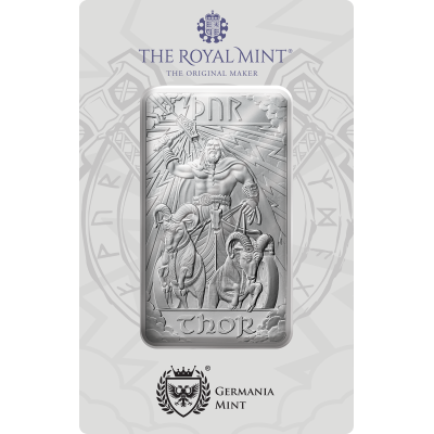 Norse Gods - Thor - 10 Oz - lingou de argint pentru investiții (livrare 1.7.2025)
