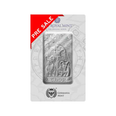 Norse Gods - Thor - 10 Oz - lingou de argint pentru investiții (livrare 1.7.2025)