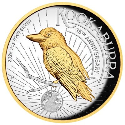 Kookaburra - 2 Oz Monedă de colecție din argint Proof