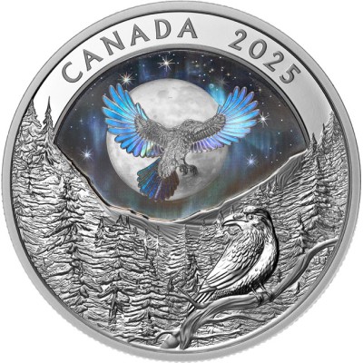 Moon Sky: Raven - 1 Oz - Monedă de colecție din argint (livrare 28.6.2025)