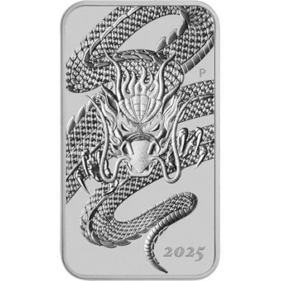 Dragon dreptunghiular (2025) - 1 oz - Monedă de argint pentru investiții