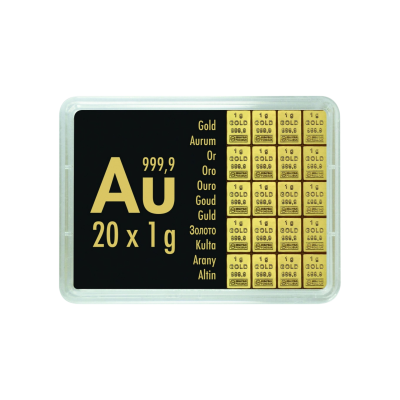 Aur Combibarren Valcambi 20x1 g - lingou de aur pentru investiții