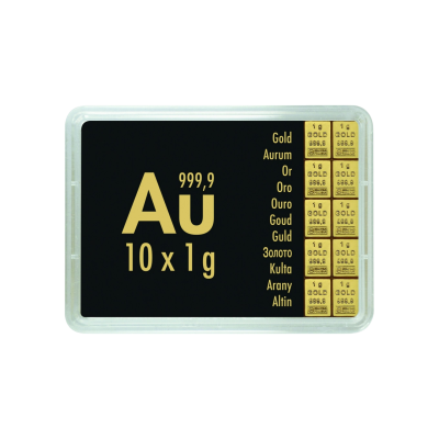 Aur Combibarren Valcambi 10x1 g - lingouri de aur pentru investiții