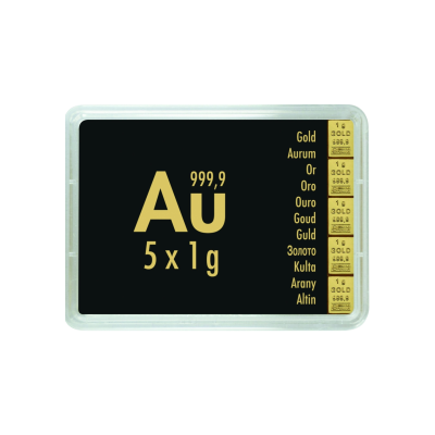 Aur Combibarren 5x1 g - lingou de aur pentru investiții