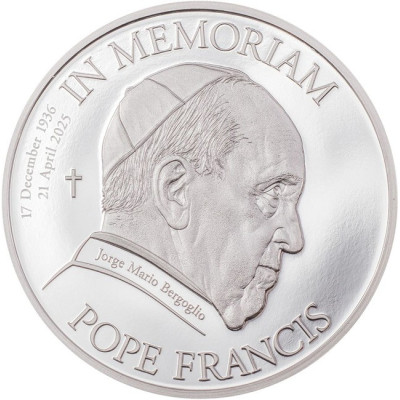 Papa Francisc - Monedă de colecție din argint 1 Oz