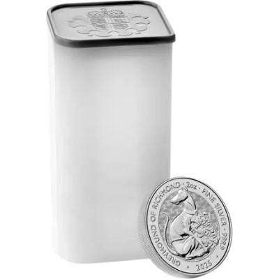 Tudor Beasts Greyhound of Richmond - 2 Oz - Monedă de argint pentru investiții