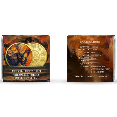 Mexic Libertad - Butterfly Effect (2024) - 1 Oz - Monedă de colecție din argint
