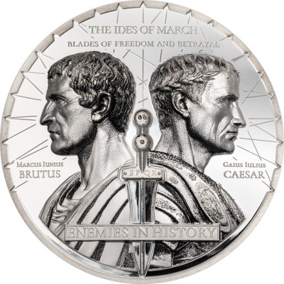 Brutus vs. Caesar (2025) - 2 Oz - Silver Proof Collector Coin (livrare 5.10.2025)