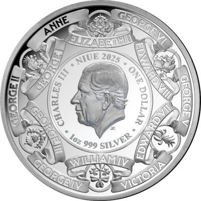 Monarhii Marii Britanii (2025) - 1 Oz Silver Proof Collector Coin
