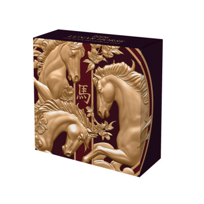 Triple Lunar Horse (2026) -5 Oz argint dovada colector monedă