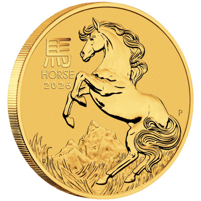 Lunar Horse (2026) - 1/10 Oz - monedă de aur pentru investiții