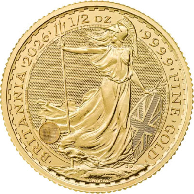 Britannia (2026) - 1/2 Oz - Monedă de aur