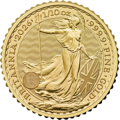 Britannia (2026) - 1/10 Oz - monedă de aur pentru investiții