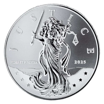 Lady Justice (2025) - 1 Oz - monedă de investiții din argint