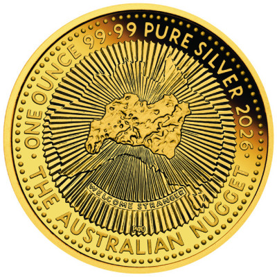 Australian Nugget - 1 Oz Silver Proof Monedă de colecție