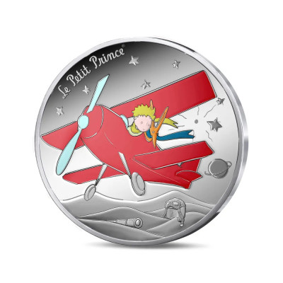 Micul Prinț - Avion - 22,5g - monedă de colecție argint...