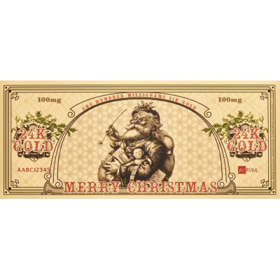 Santa Bucks Aurum - bancnotă din aur de 24k