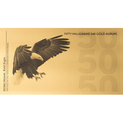 Bald Eagle Aurum - bancnotă de aur de 24k (50mg)