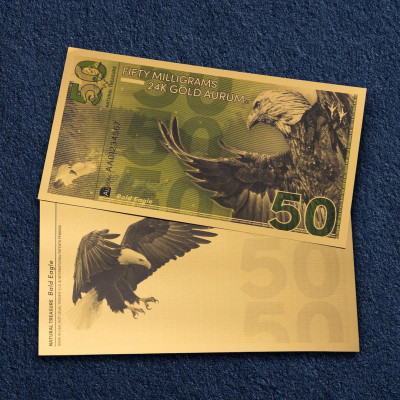Bald Eagle Aurum - bancnotă de aur de 24k (50mg)