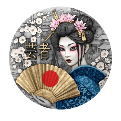 Geisha - 2 Oz - Monedă de colecție din argint